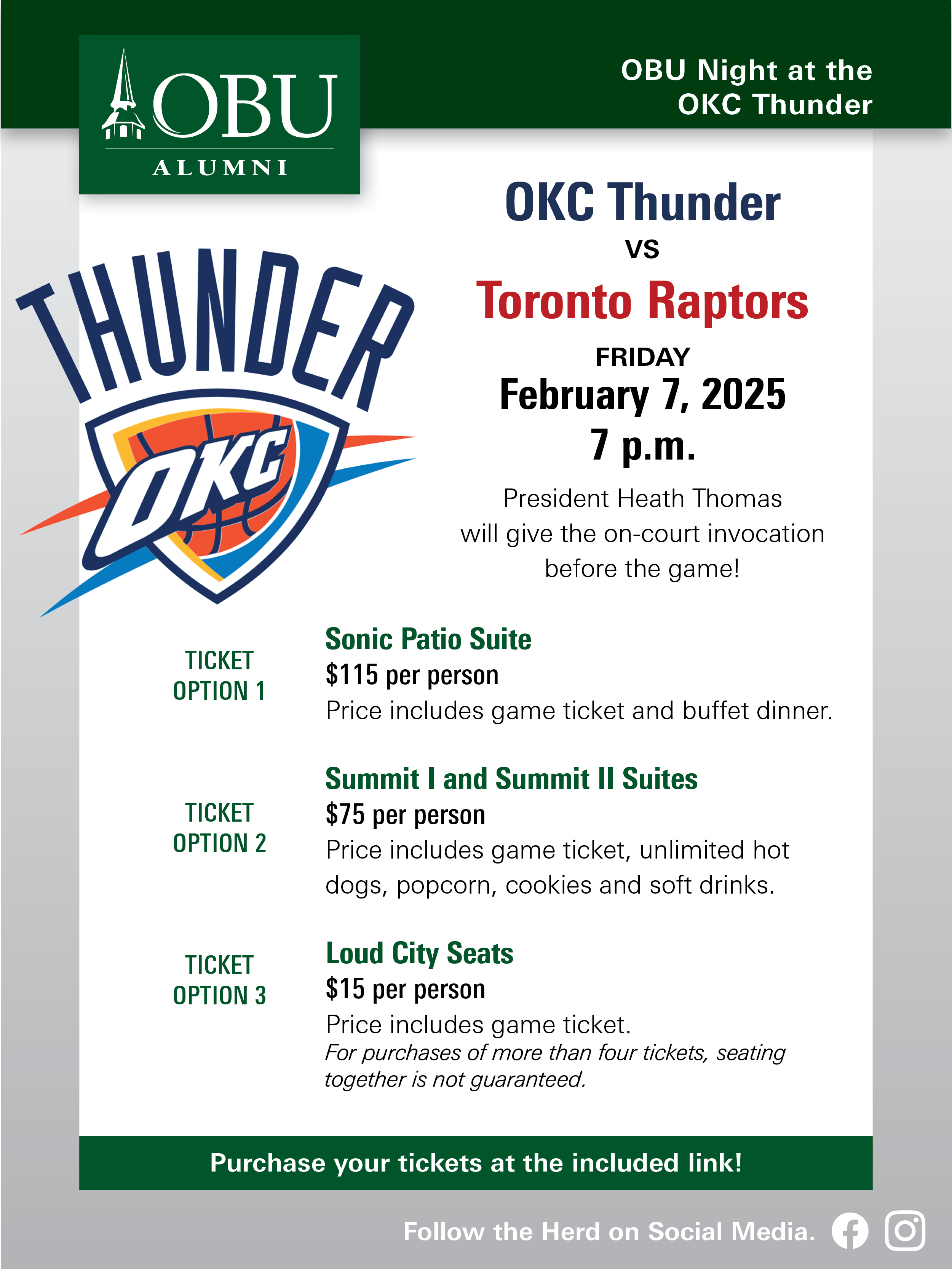 OBU Night at the OKC Thunder